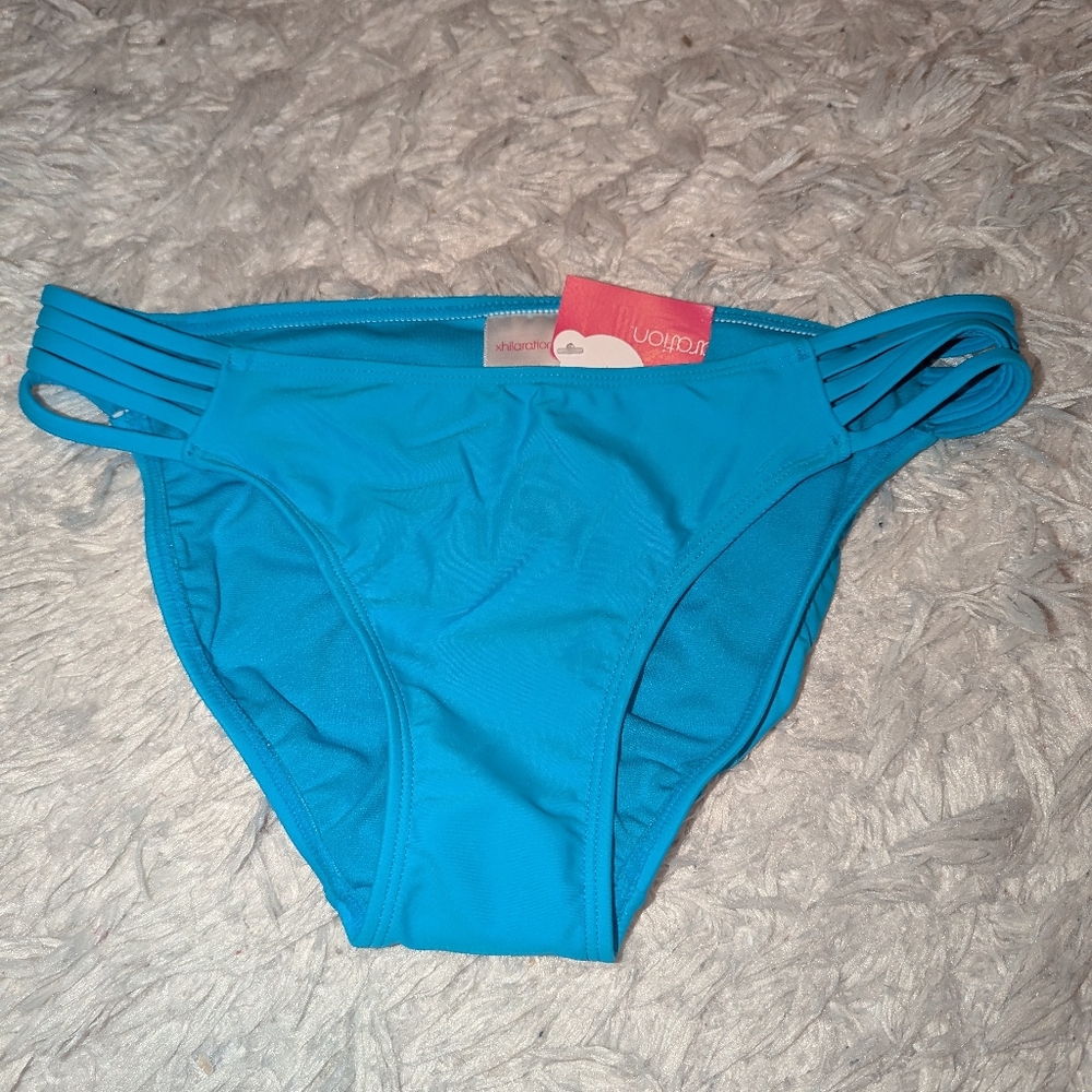 Nwt Xhilaration Bikini Blue Bottoms Sz M
